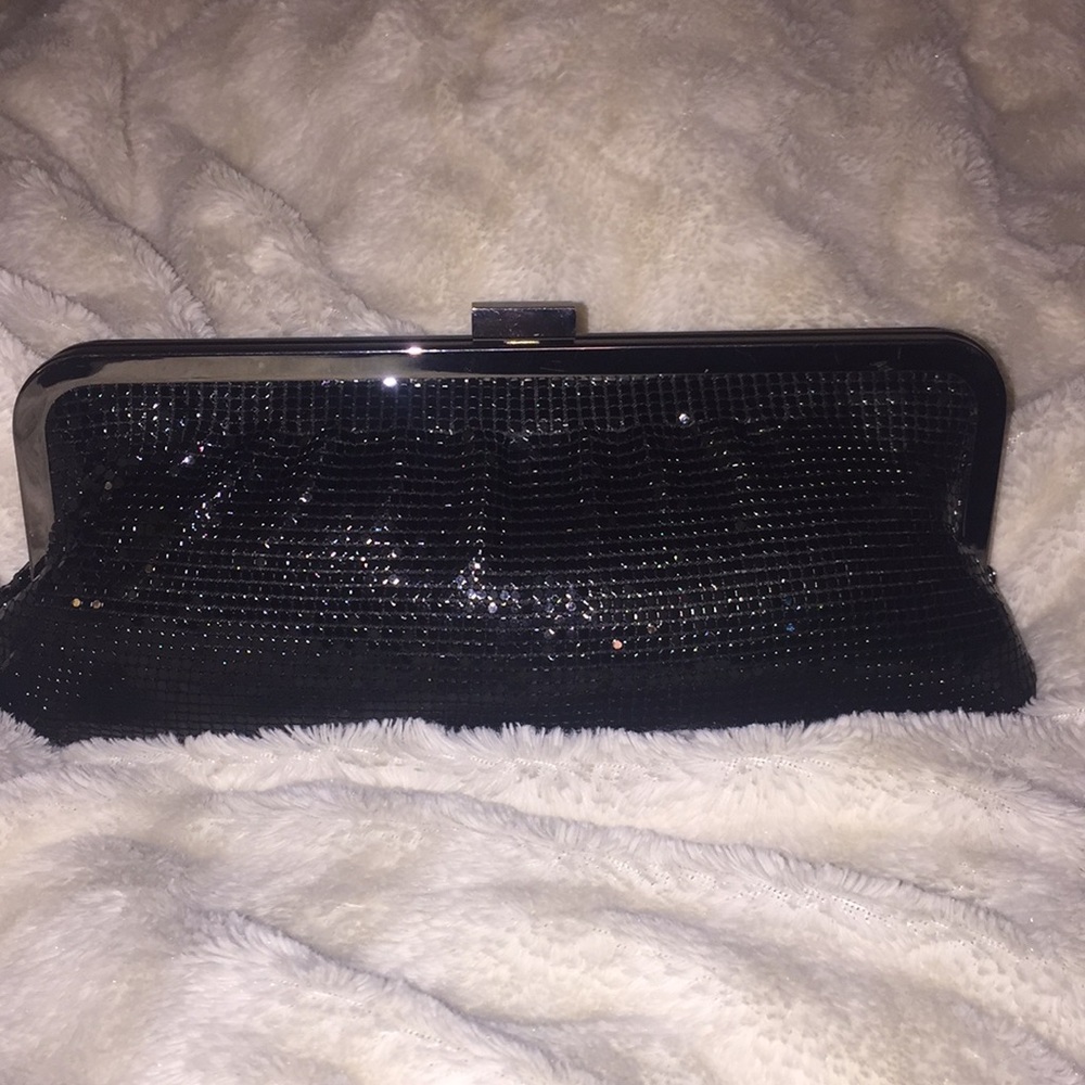 Glitter black clutch